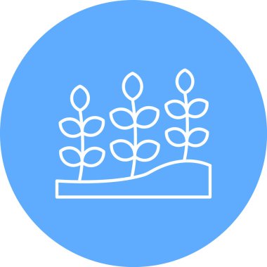 Bitki. Web simgesi basit illüstrasyon