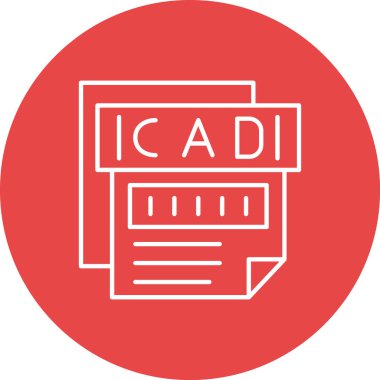 Dosya biçim simgesinin vektör illüstrasyonu