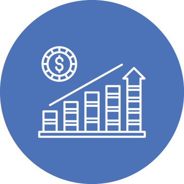 Gelir Çizgisi Çoklu Çember Vektörü