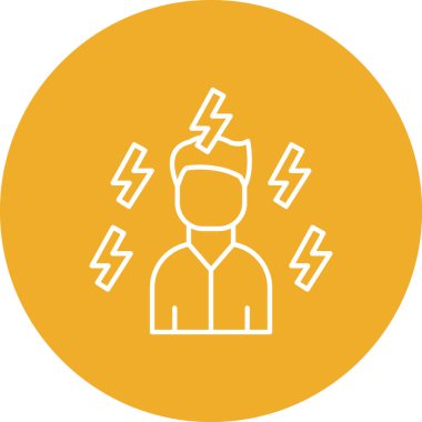 Yıldırım. Web simgesi basit illüstrasyon