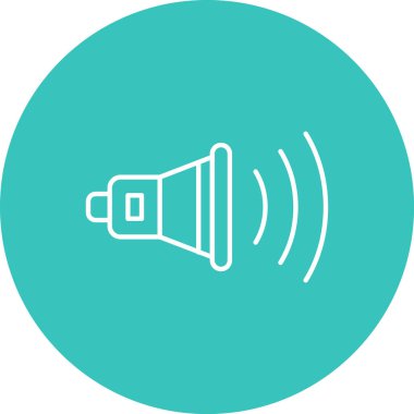 Konuşmacı. Web simgesi basit illüstrasyon