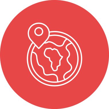 Bir harita simgesinin vektör illüstrasyonu