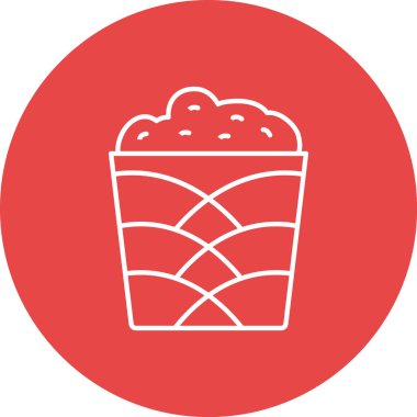 Patlamış mısır. Web simgesi basit illüstrasyon