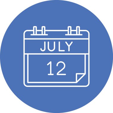 Takvim satırı simgesi, vektör çizim