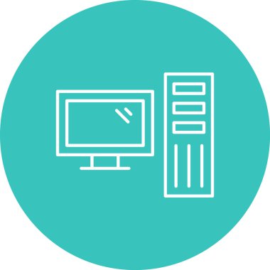 Bilgisayar. Web simgesi basit tasarım