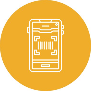 Cep telefonu simgesinin vektör illüstrasyonu