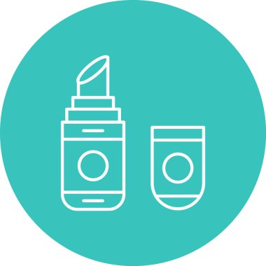 Kozmetik. Web simgesi basit illüstrasyon