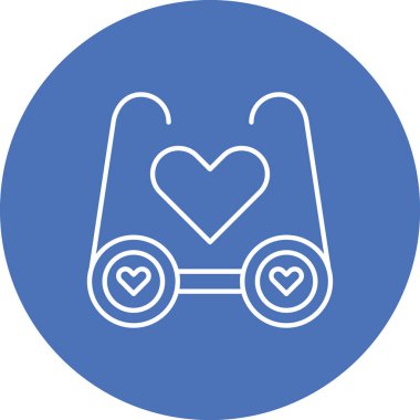 Kalp. Web simgesi basit tasarım