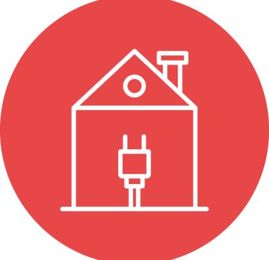 Bir bina simgesinin vektör illüstrasyonu