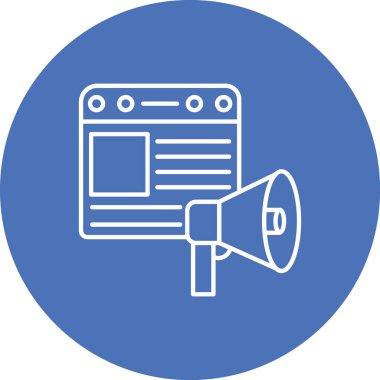 Konuşmacı. Web simgesi basit illüstrasyon