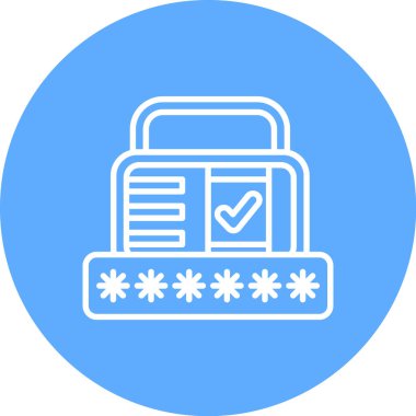 parola ikonu vektör illüstrasyonu