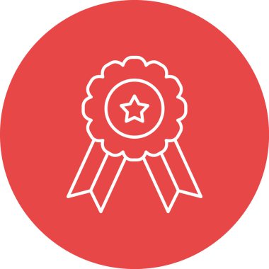 Beyaz arkaplanda madalya simgesi vektörü