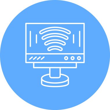 Kablosuz. Web simgesi basit illüstrasyon