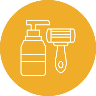 Şişe şampuan ikonu. Web için şampuan vektör simgelerinin özet çizimi