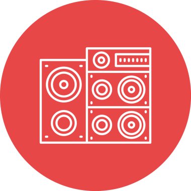 Müzik. Web simgesi vektör illüstrasyonu