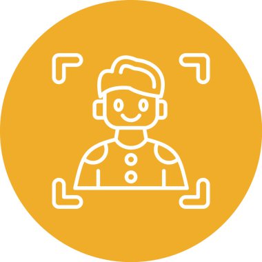 Bir insan simgesinin vektör illüstrasyonu