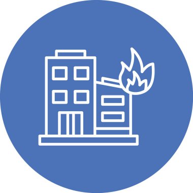 Ateş ikonu. Basit tasarım