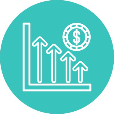 İş ve finans simgesinin vektör illüstrasyonu