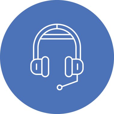 Kulaklık. Web simgesi basit illüstrasyon