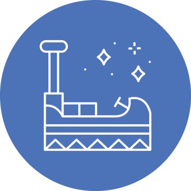 Bir noel ağacı simgesinin vektör illüstrasyonu