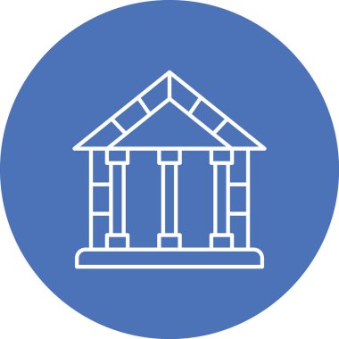 Bina. Web simgesi basit illüstrasyon