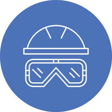 Kasklı bir adamın vektör çizimi