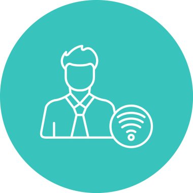 Kablosuz. Web simgesi basit illüstrasyon