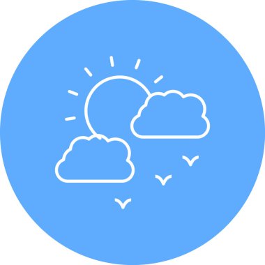 Bulut. Web simgesi basit illüstrasyon