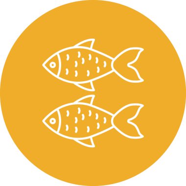 Balık. Web simgesi basit illüstrasyon