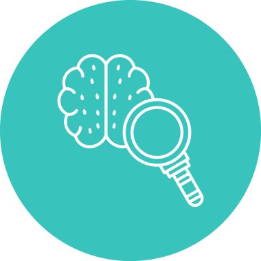 Beyin simgesi, modern tasarım illüstrasyonu