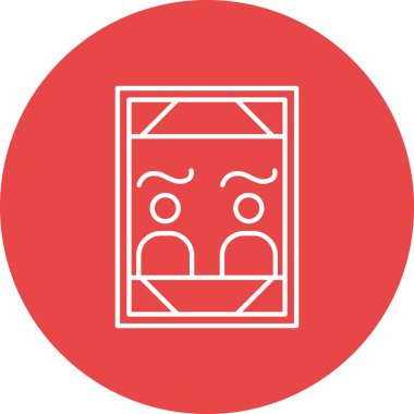 Bir yüz simgesinin vektör illüstrasyonu