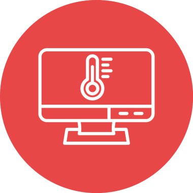 Bir bilgisayarın vektör illüstrasyonu