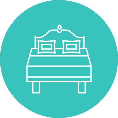 yatak ikonu vektör illüstrasyonu