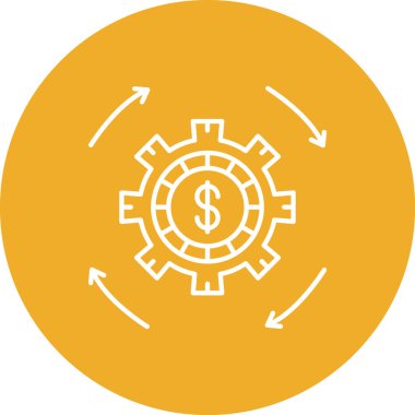 Dolar. Web simgesi basit illüstrasyon