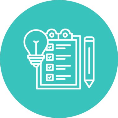 Kontrol listesi. Web simgesi basit tasarım