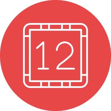 2 numaralı simge, vektör illüstrasyonu