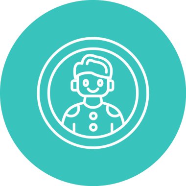 Bir robot simgesinin vektör illüstrasyonu