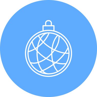 Noel topu ikonu vektör illüstrasyonu