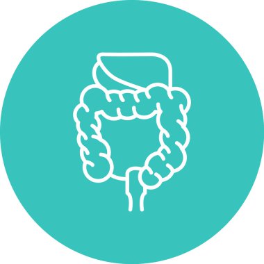 İnsan bağırsak simgesinin vektör çizimi