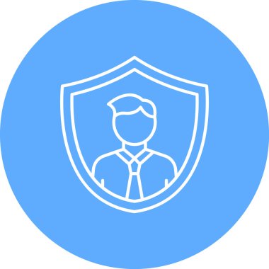 Bir kalkan simgesinin vektör illüstrasyonu