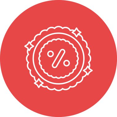 İndirim simgesi vektör illüstrasyonu