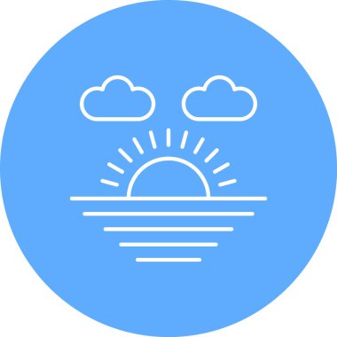 Güneş. Web simgesi basit illüstrasyon