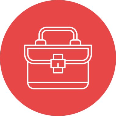 Bir evrak çantası simgesinin vektör illüstrasyonu