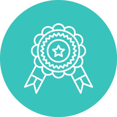 Madalya. Web simgesi basit illüstrasyon