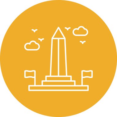 Anıt. Web simgesi basit tasarım