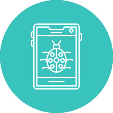 akıllı telefon simgesi soyut arka grupta izole edildi