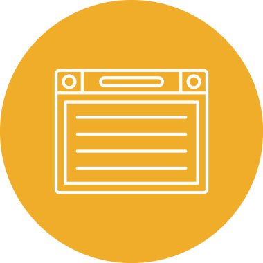 Tarayıcı. Web simgesi basit illüstrasyon