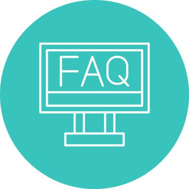 Basit modada faq simgesi