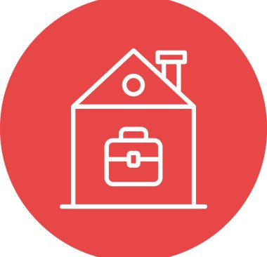 Kırmızı ev simgesinin vektör illüstrasyonu