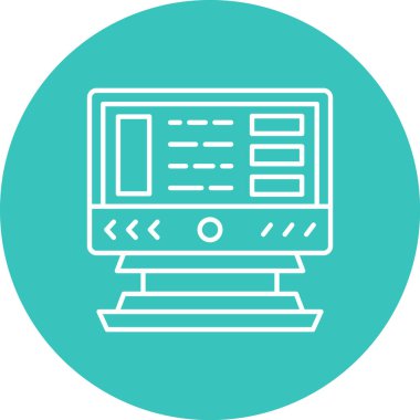 Bilgisayar. Web simgesi basit illüstrasyon